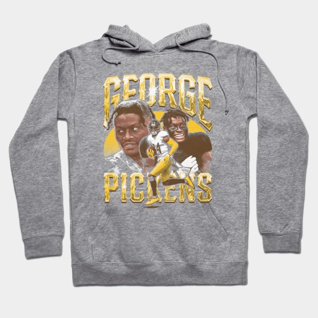 George Pickens Pittsburgh Vintage Hoodie by ClarityMacaws